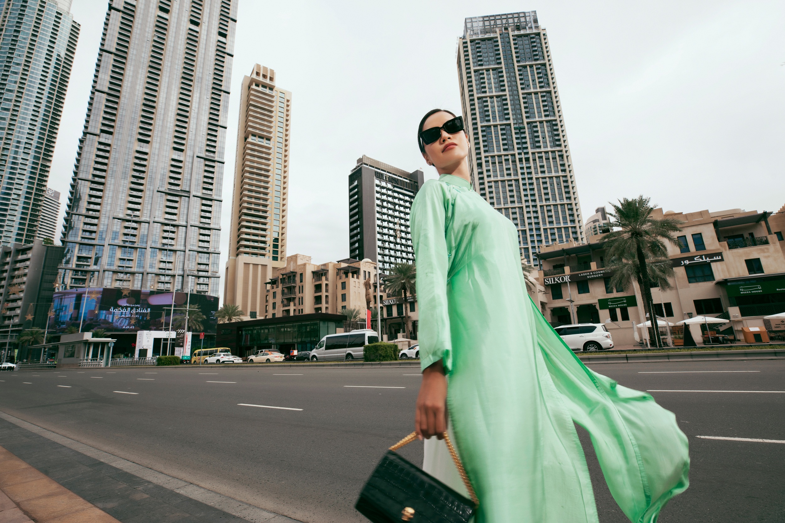 Hoa hậu HHen Niê tự tin diện áo dài trên phố Dubai - 9