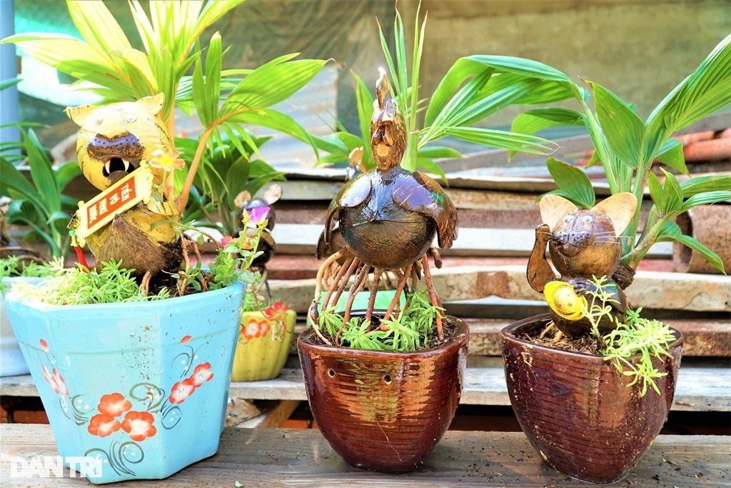 Kiếm tiền rủng rỉnh mùa Tết nhờ tạo tác 12 con giáp từ dừa bonsai - 5 Kiếm tiền rủng rỉnh mùa Tết nhờ tạo tác 12 con giáp từ dừa bonsai - 5