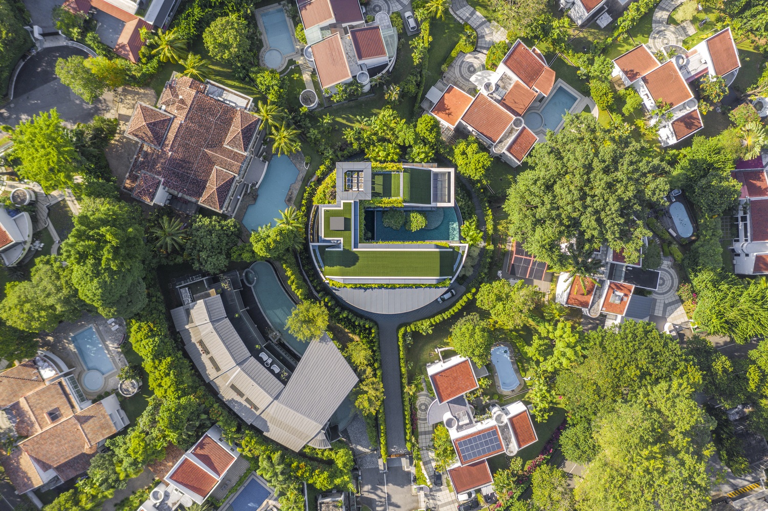 View - Ngôi nhà hình tròn lạ mắt giữa phố, ngập màu xanh như trong rừng cây | Báo Dân trí