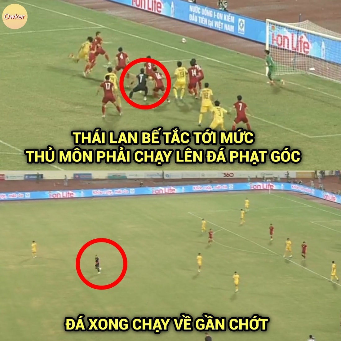 Những nỗ lực cuối cùng của U23 Thái Lan không đủ giúp đội bóng tìm được bàn gỡ hòa (Ảnh: Fandom Owker).