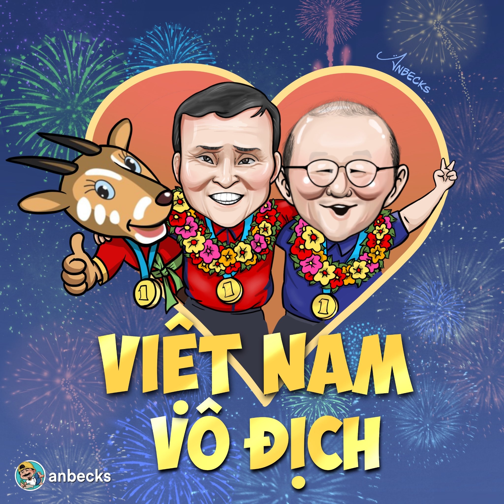 Hai người thầy đã giúp mang những tấm huy chương vàng SEA Games quý báu về cho người hâm mộ bóng đá nước nhà (Ảnh: Anbecks).