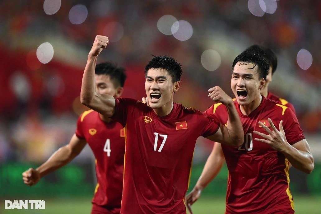 Bàn thắng duy nhất của Nhâm Mạnh Dũng đã giúp U23 Việt Nam giành huy chương vàng SEA Games 31 (Ảnh: Tiến Tuấn).