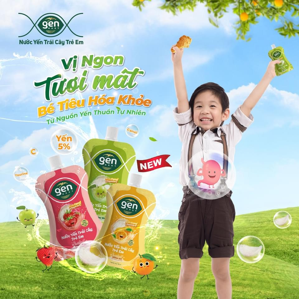 Nước yến trái cây trẻ em - giải pháp dinh dưỡng mới từ Gennest - 3