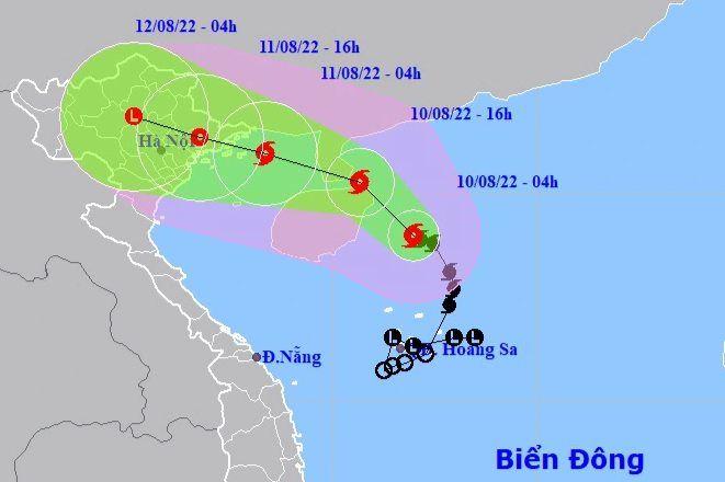 Bão số 2 bẻ lái hướng thẳng vào miền Bắc - 1