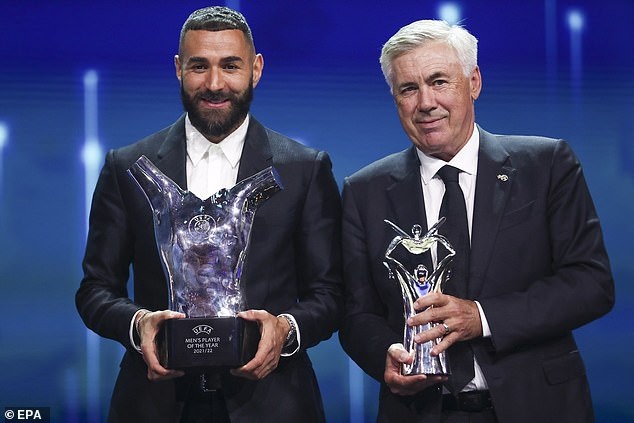 Karim Benzema thắng áp đảo ở giải Cầu thủ xuất sắc nhất châu Âu - 2