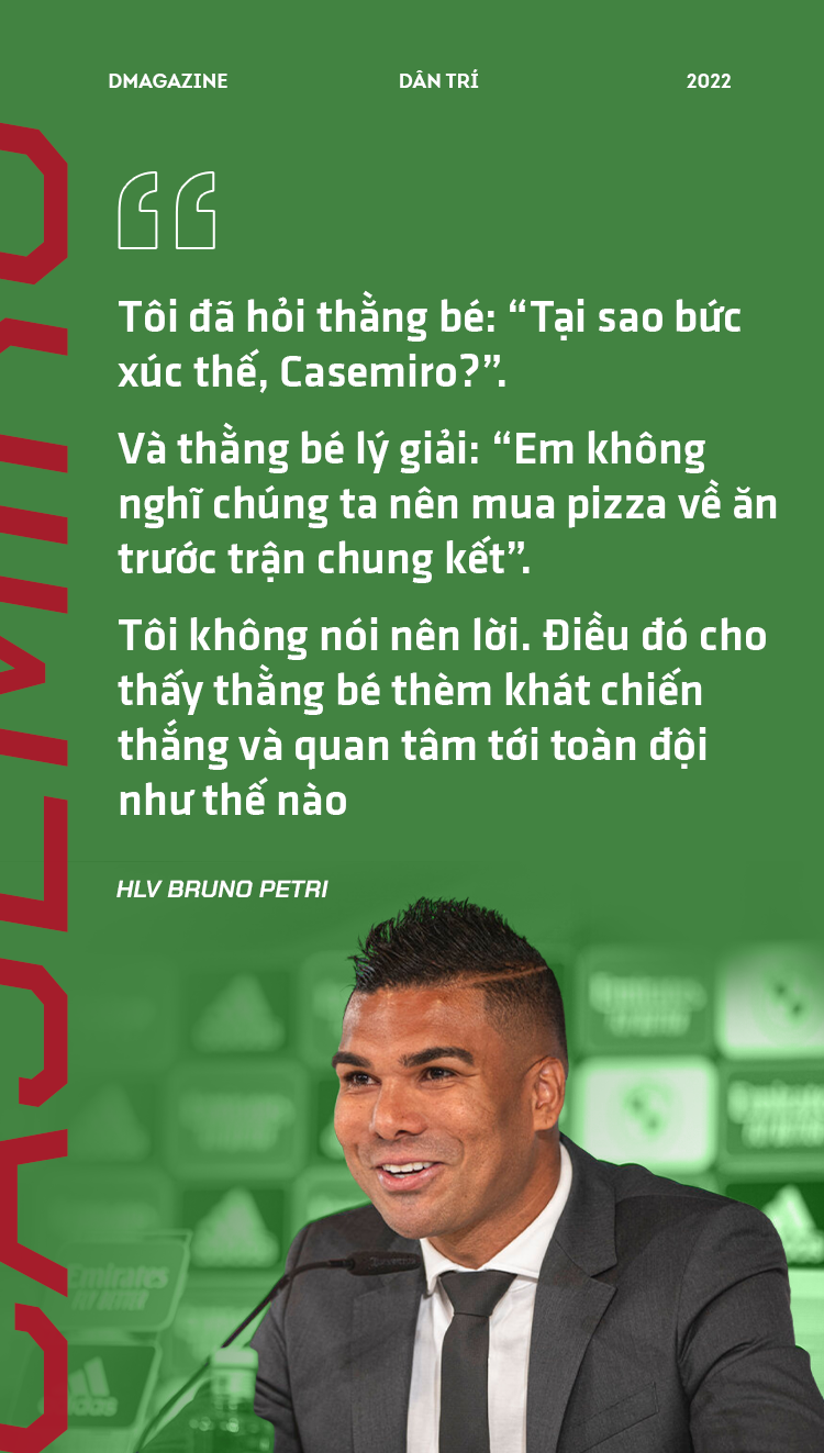 Casemiro: Đứa bé không cha, bánh pizza và thói quen phân tích trọng tài - 14