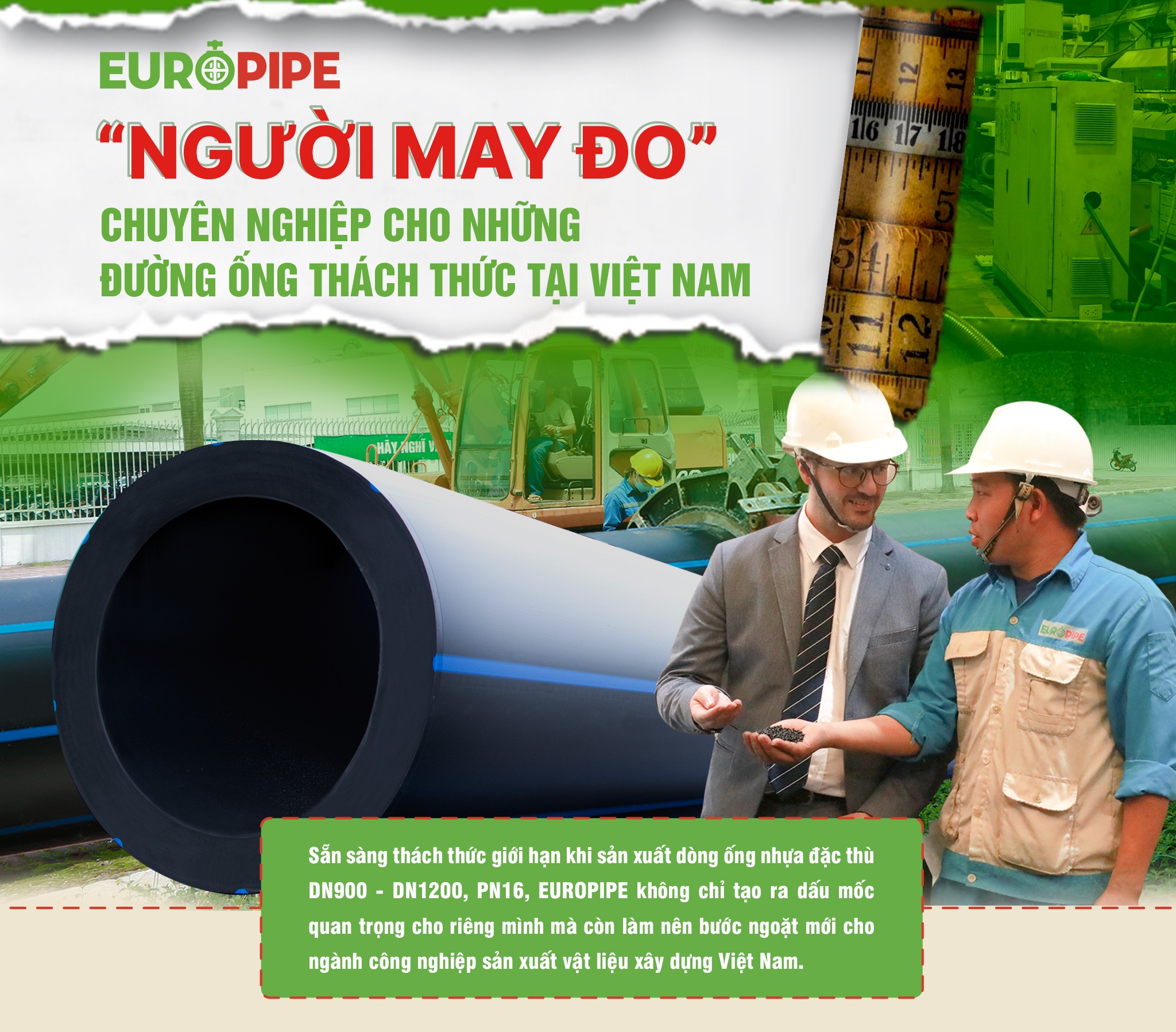 EUROPIPE "người may đo" chuyên nghiệp cho những đường ống thách thức tại Việt Nam