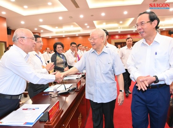 Tổng Bí thư Nguyễn Phú Trọng thăm và làm việc với Thành ủy TPHCM - 2