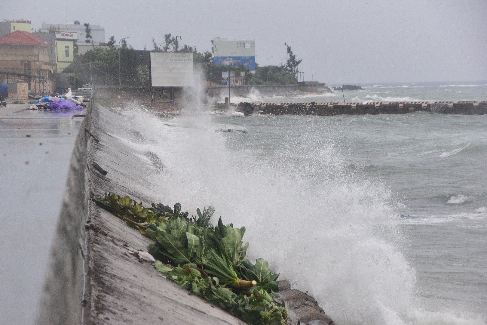 Gió giật mạnh, sóng biển cao 3m ập vào đảo Lý Sơn - 3
