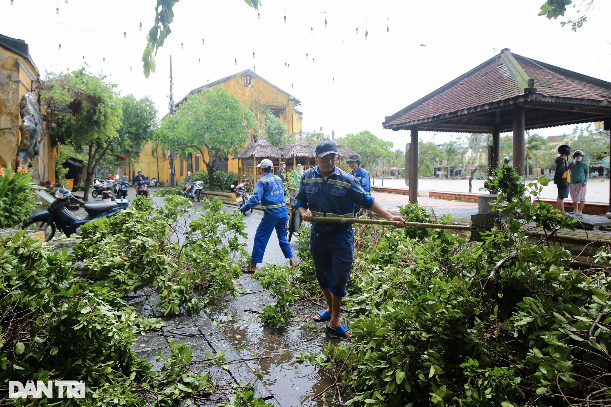 Người dân chung tay cùng dọn dẹp phố cổ Hội An, khắc phục hậu quả do bão - 5