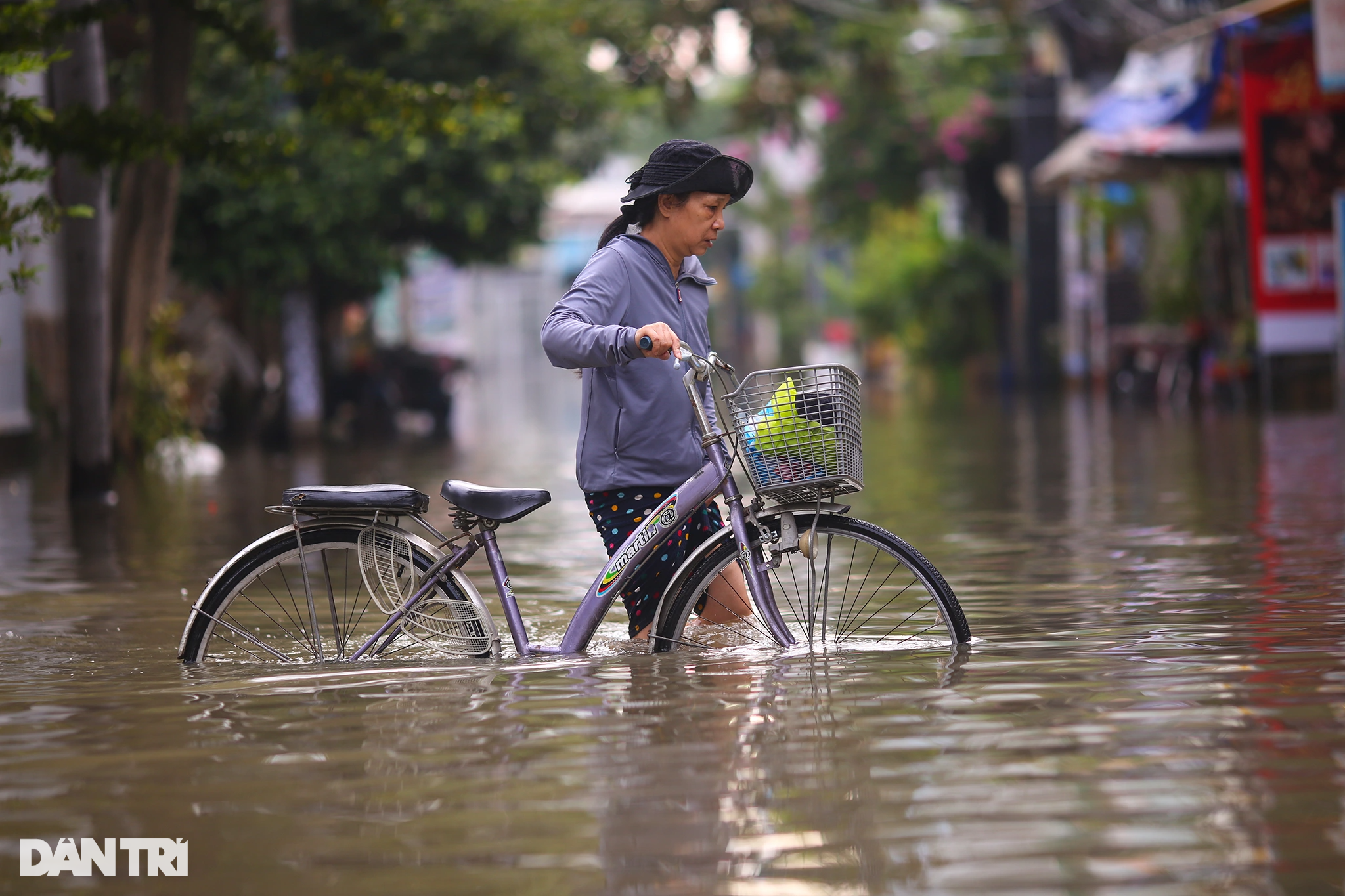 Phụ huynh cõng con tới trường, mặc quần đùi đi làm vì triều cường ở TPHCM - 10