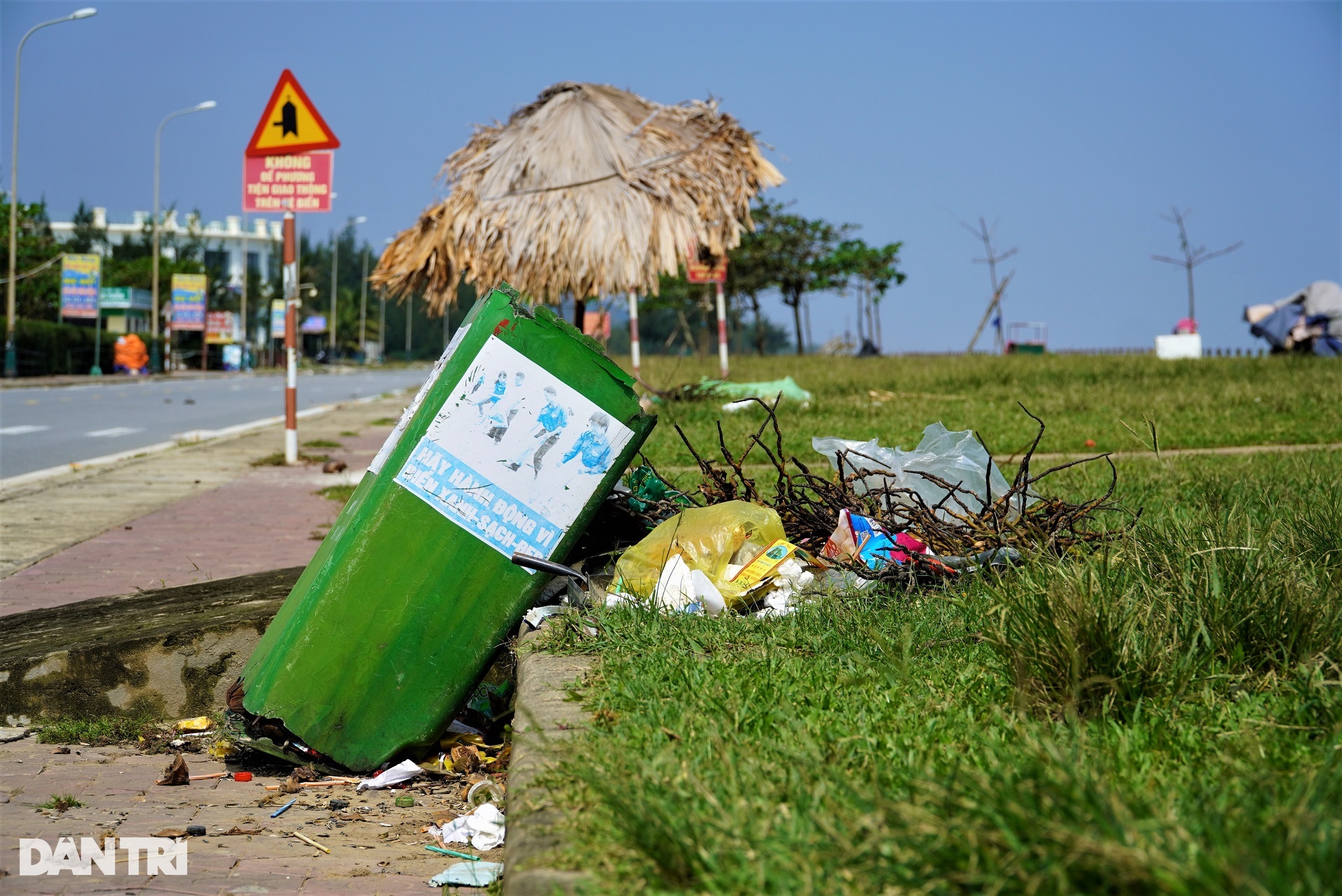 View - Bãi biển đẹp bị rác bủa vây, thành nơi chăn thả bò sau mùa du lịch | Báo Dân trí