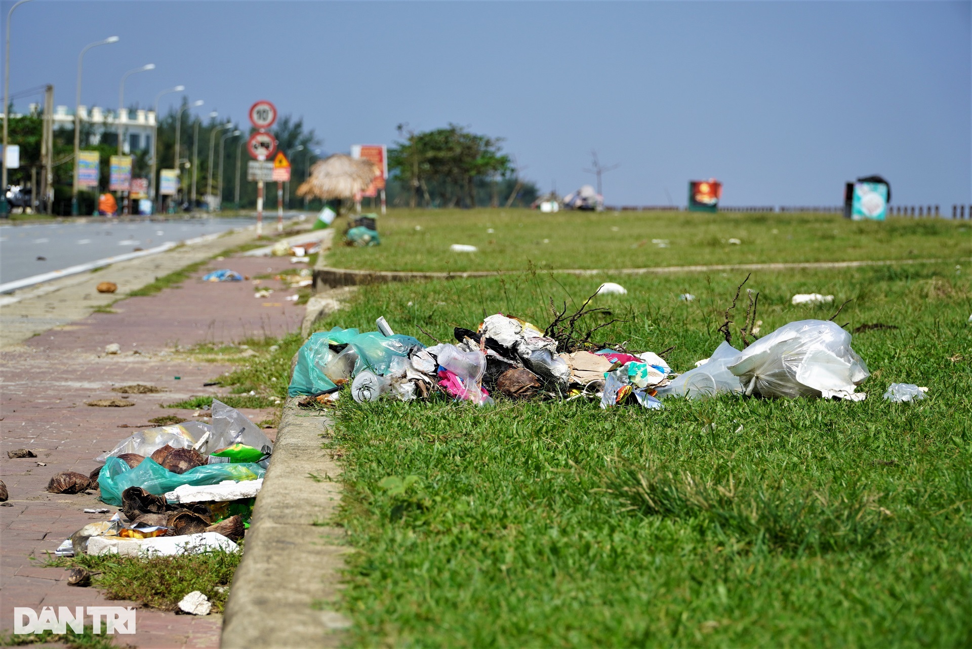 View - Bãi biển đẹp bị rác bủa vây, thành nơi chăn thả bò sau mùa du lịch | Báo Dân trí