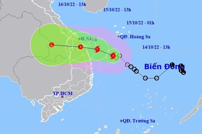 Bão số 5 đang hướng vào Đà Nẵng - Quảng Ngãi - 1