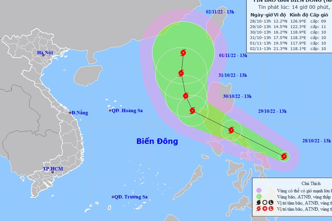 Bão Nalgae sắp vào Biển Đông - 1