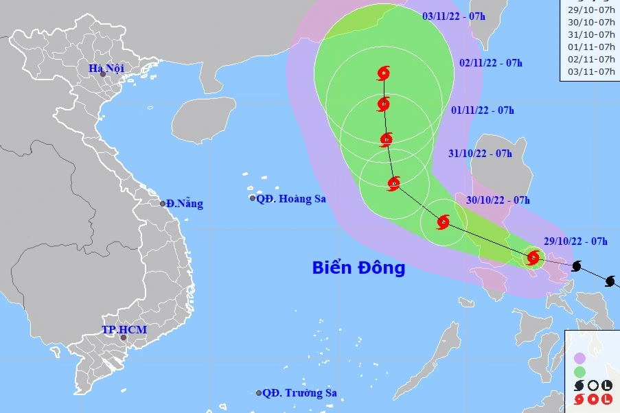 Hai kịch bản xảy ra với bão Nalgae khi vào Biển Đông - 2