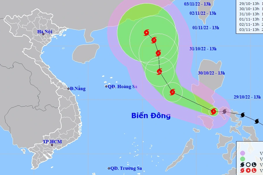 Sáng mai bão Nalgae vào Biển Đông - 1