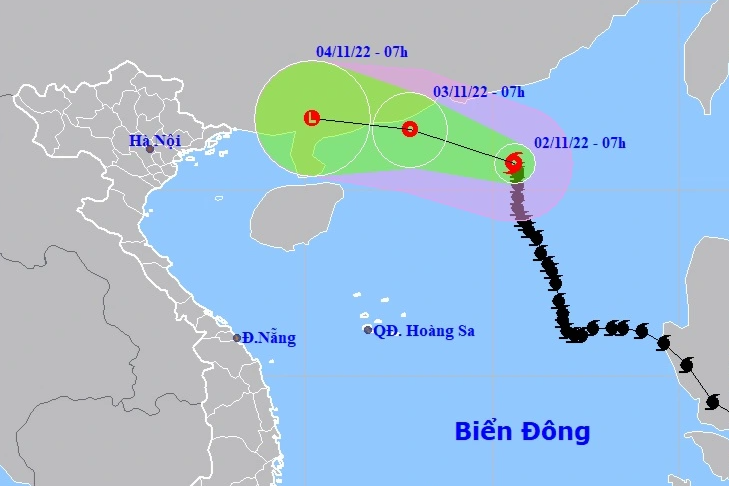 Bão số 7 giảm cường độ, khả năng tan ngay trên biển - 1