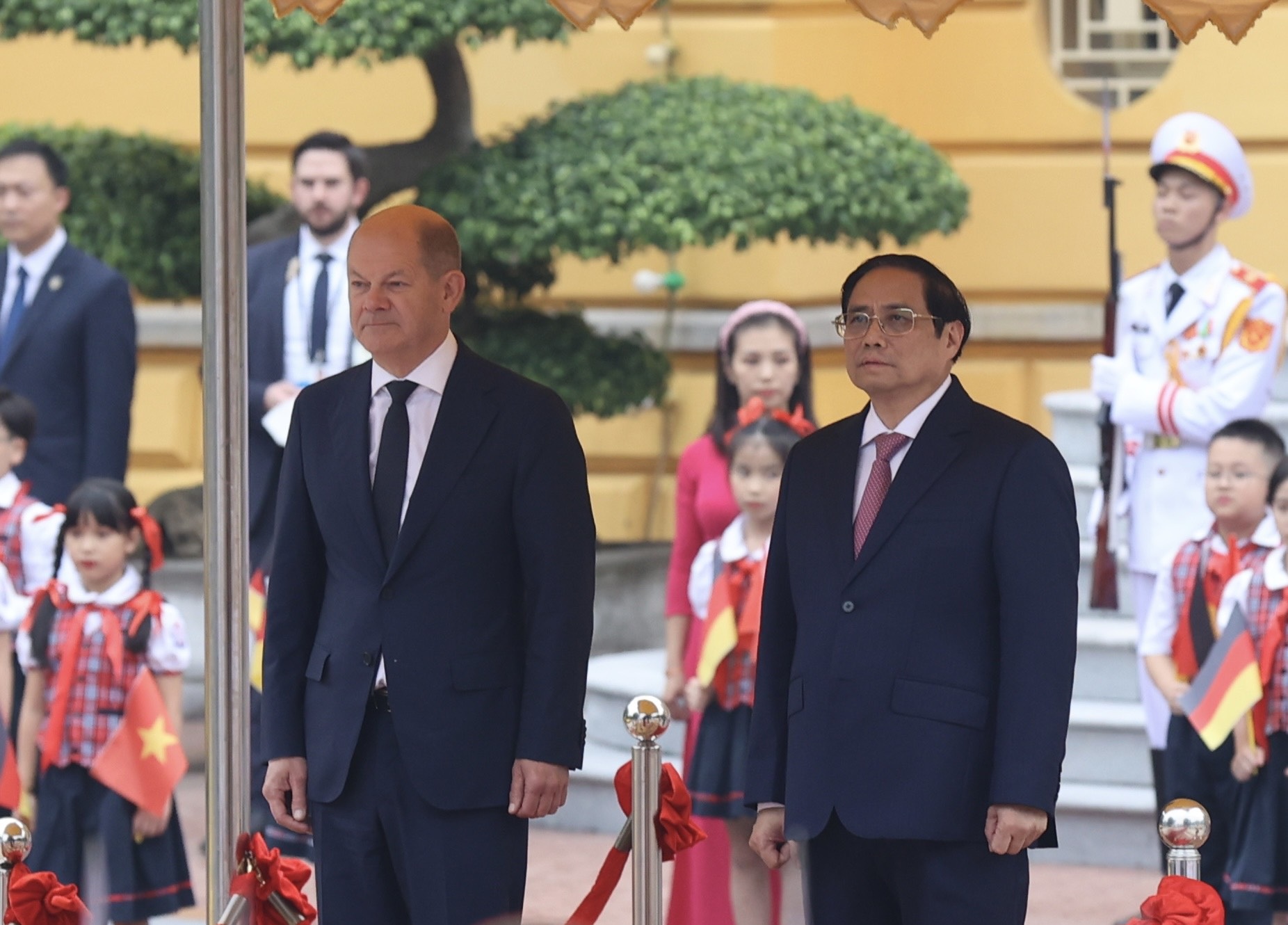 Thủ tướng Phạm Minh Chính chủ trì lễ đón Thủ tướng Đức - 3