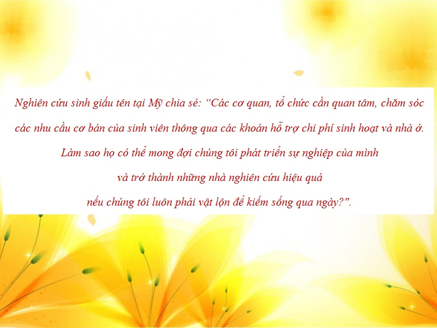 Nghiên cứu sinh nước ngoài than không đủ tiền mua đồ ăn - 7 Nghiên cứu sinh nước ngoài than không đủ tiền mua đồ ăn - 7
