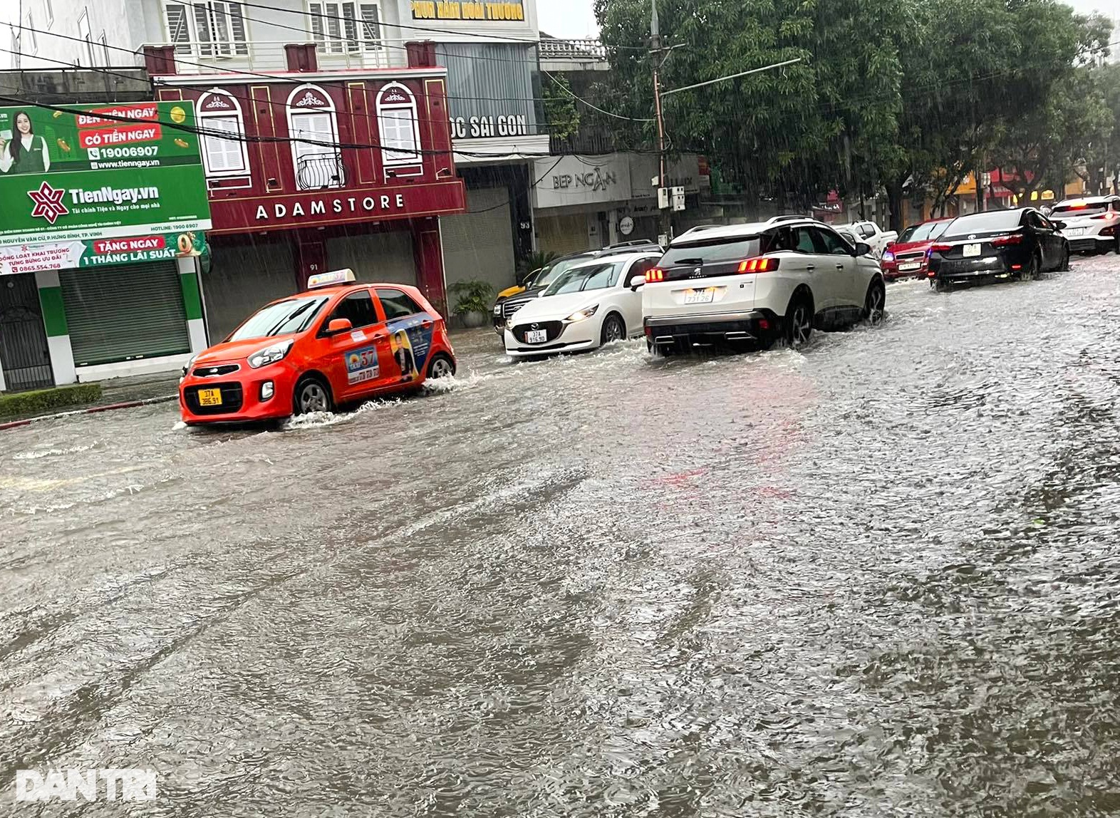 Trận mưa lớn hiếm gặp khiến đường phố thành Vinh ngập sâu - 5 Trận mưa lớn hiếm gặp khiến đường phố thành Vinh ngập sâu - 5