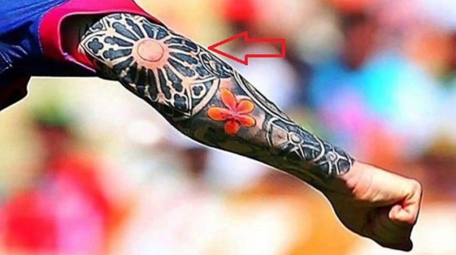 Giải mã hình xăm bông sen trên cánh tay Lionel Messi