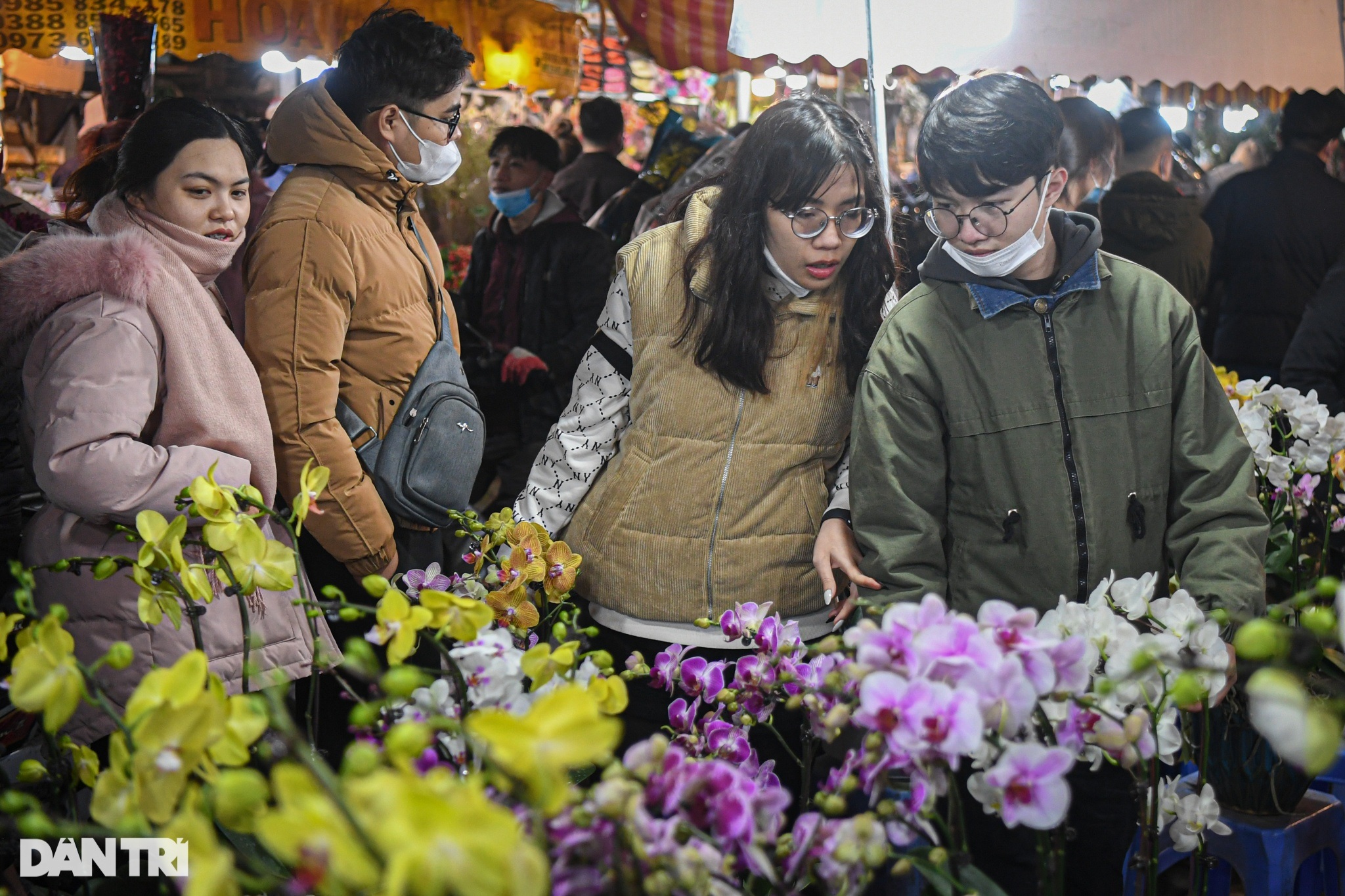 Đông nghịt người chen chân giữa đêm mua bán tại chợ hoa lớn nhất Hà Nội - 10