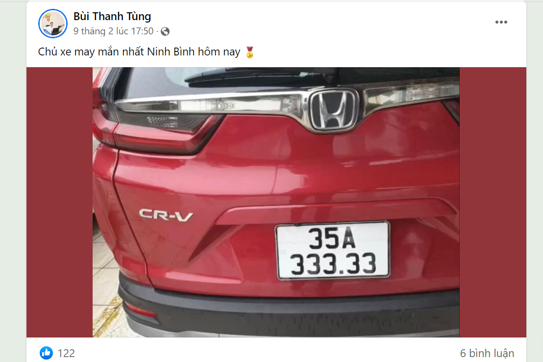 Sự thật xe Honda CRV biển ngũ 3 ở Ninh Bình - 1