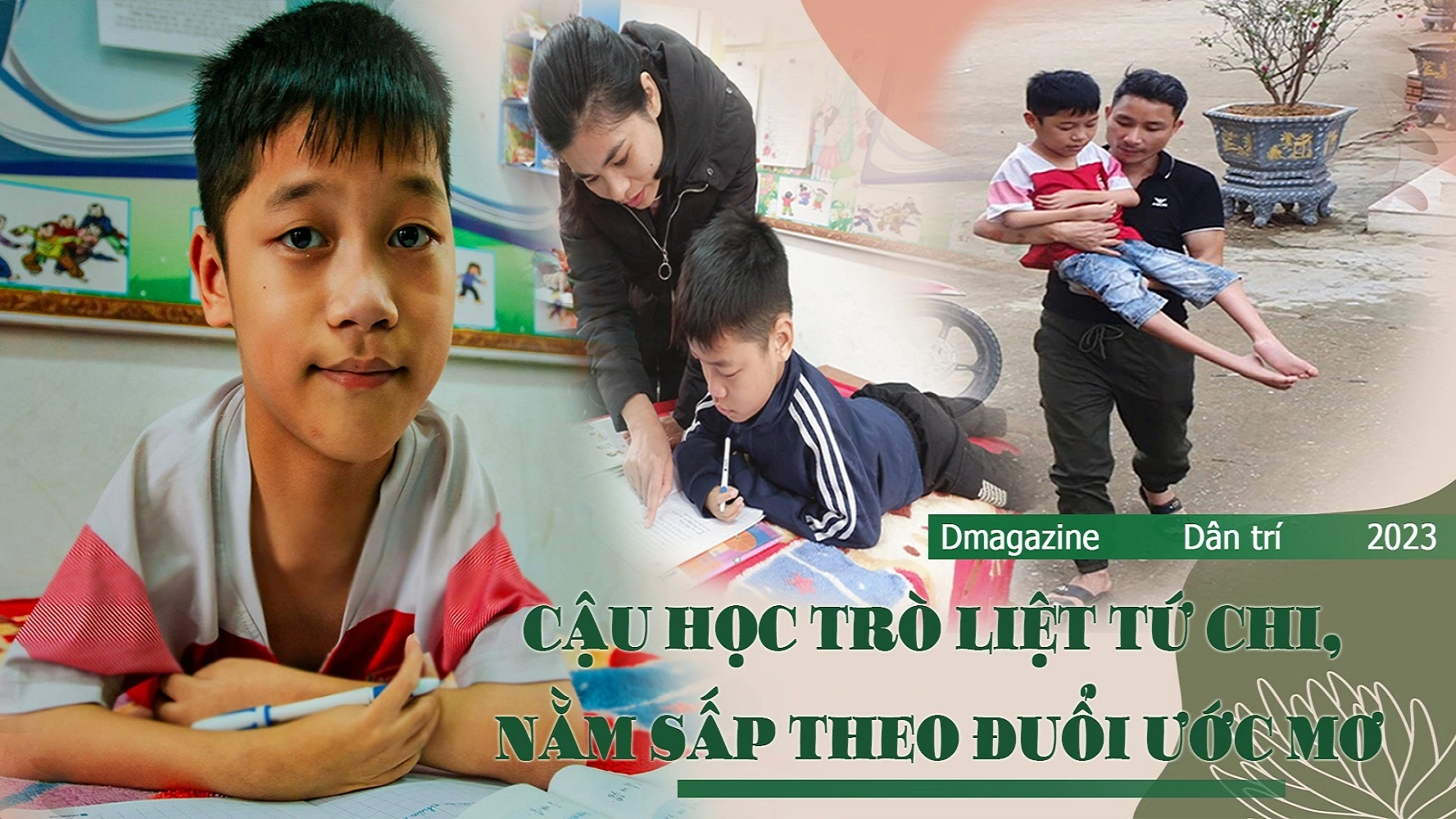 View - Cậu học trò liệt tứ chi, nằm sấp theo đuổi ước mơ | Báo Dân trí