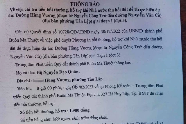 Bồi thường thu hồi đất chỉ ... 1.800 đồng, gây xôn xao dư luận - 1