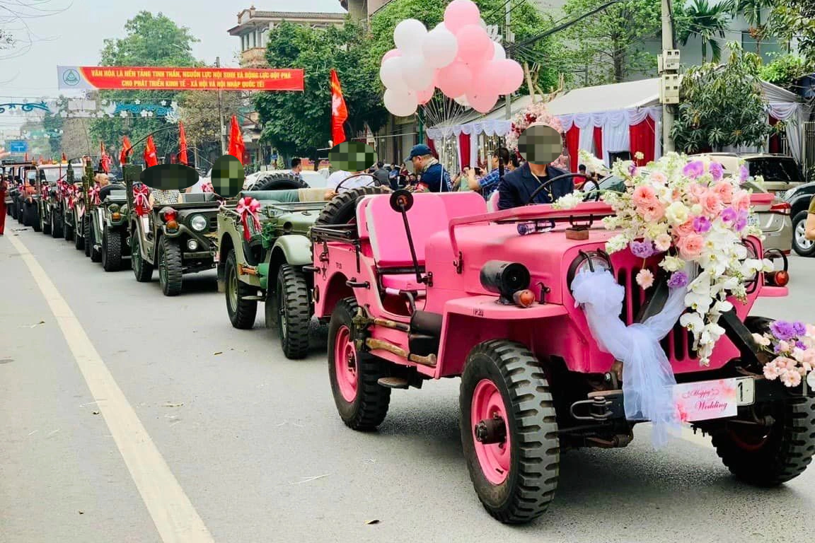 Tạm giữ 6 xe Jeep trong đoàn rước dâu tại TP Thái Nguyên - 1