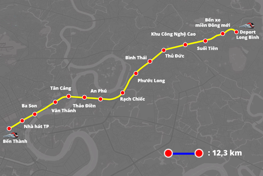 Tàu metro số 1 chạy thử hơn 12km qua nhiều nhà ga trên cao ở TPHCM - 12