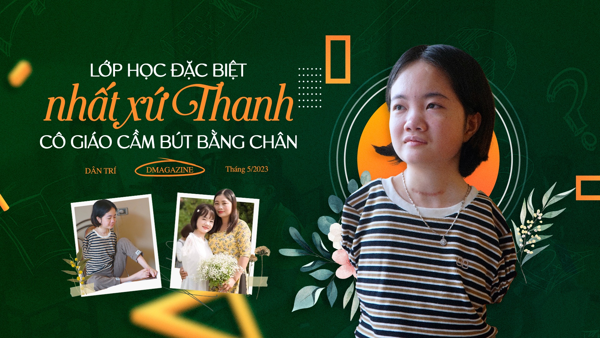 Lớp học đặc biệt ở xứ Thanh, cô giáo cầm bút bằng chân