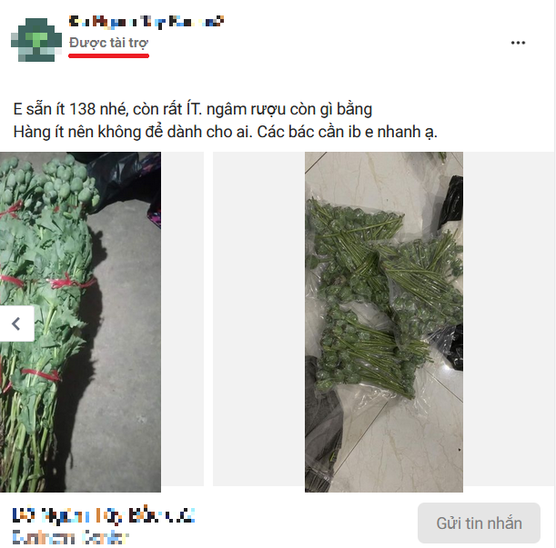 Quảng cáo cây anh túc vẫn được duyệt và chạy trên nền tảng của Facebook (Ảnh chụp màn hình).