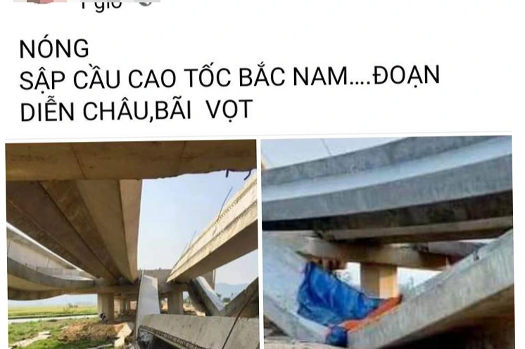 Thực hư hình ảnh dầm cầu thuộc cao tốc Bắc - Nam gãy đôi - 2