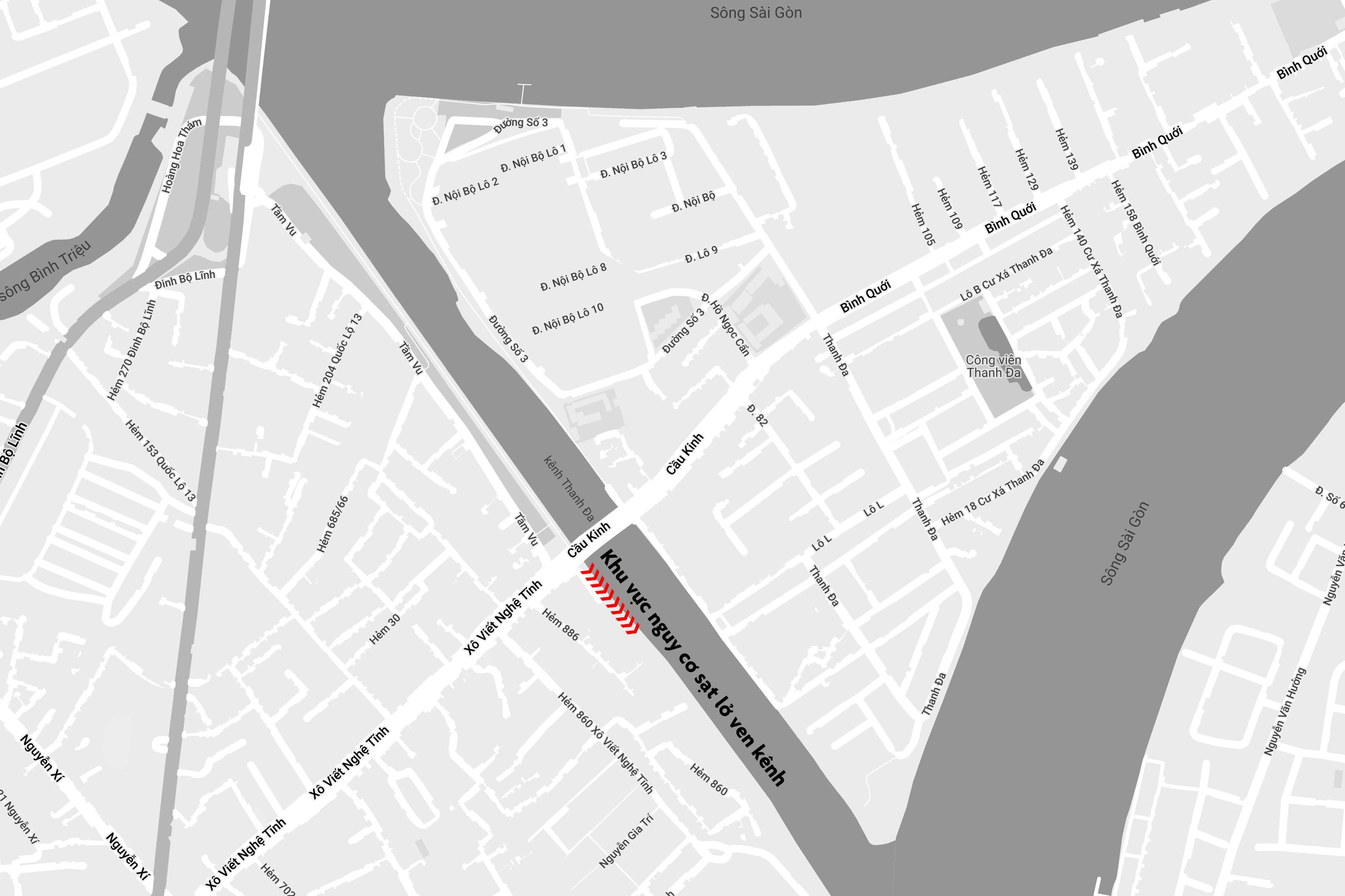 Sạt lở bờ kênh Thanh Đa: Có thể phá dỡ nhà dân - 3