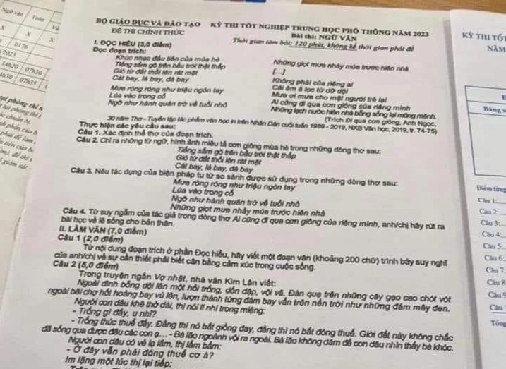 Làm rõ người liên quan trong vụ tuồn đề thi văn, toán giữa giờ - 1