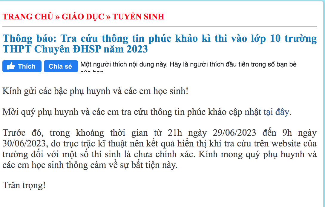 Hà Nội: Nhiều học sinh thi lớp 10 bất ngờ từ đỗ thành trượt chuyên Sư phạm - 1