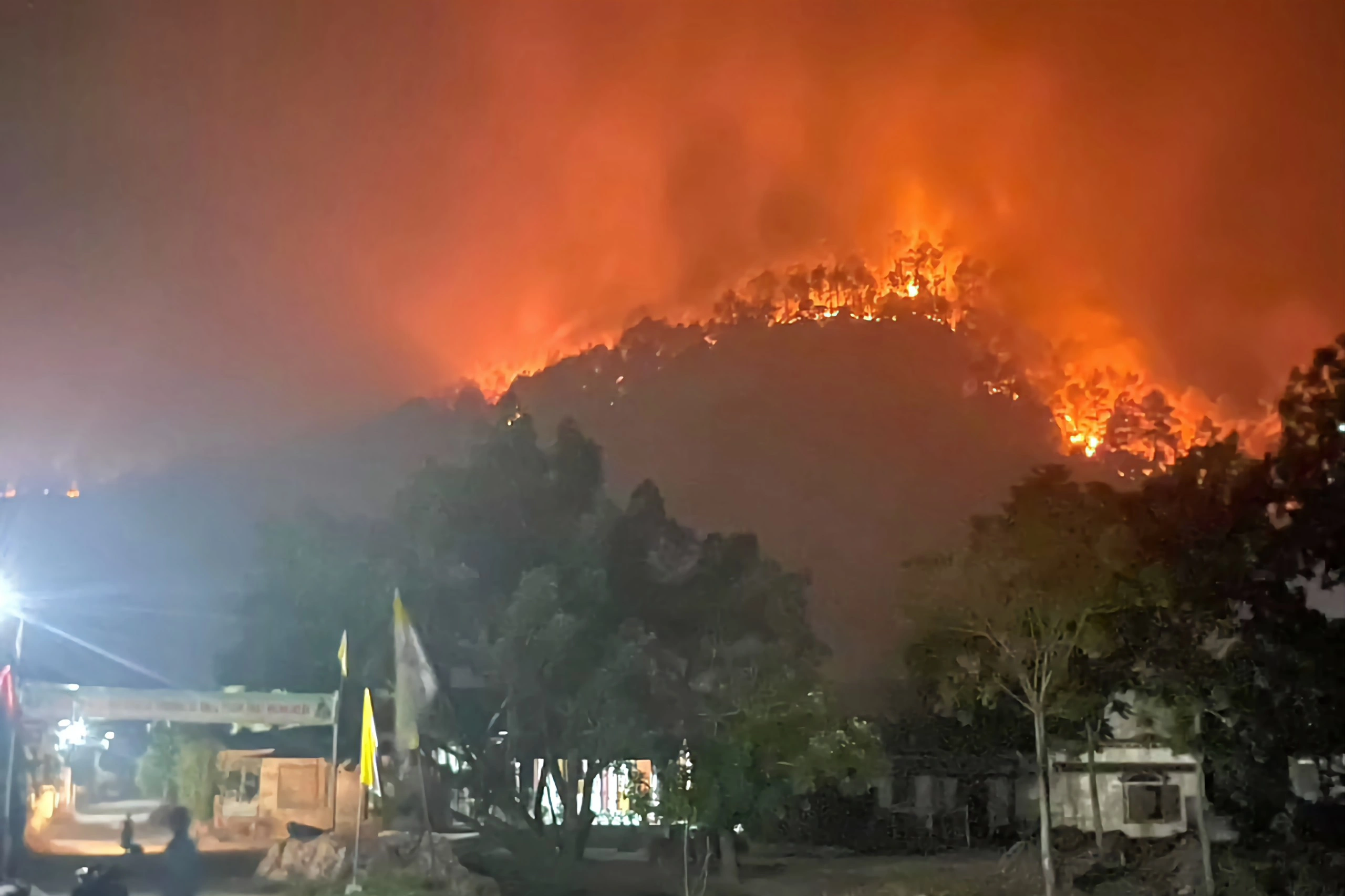 Trắng đêm dập lửa cứu rừng ở Nghệ An - 8