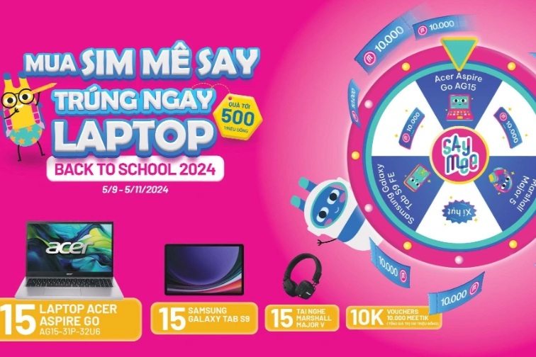 Saymee ưu đãi mùa tựu trường: Dành tặng laptop cho học sinh, sinh viên