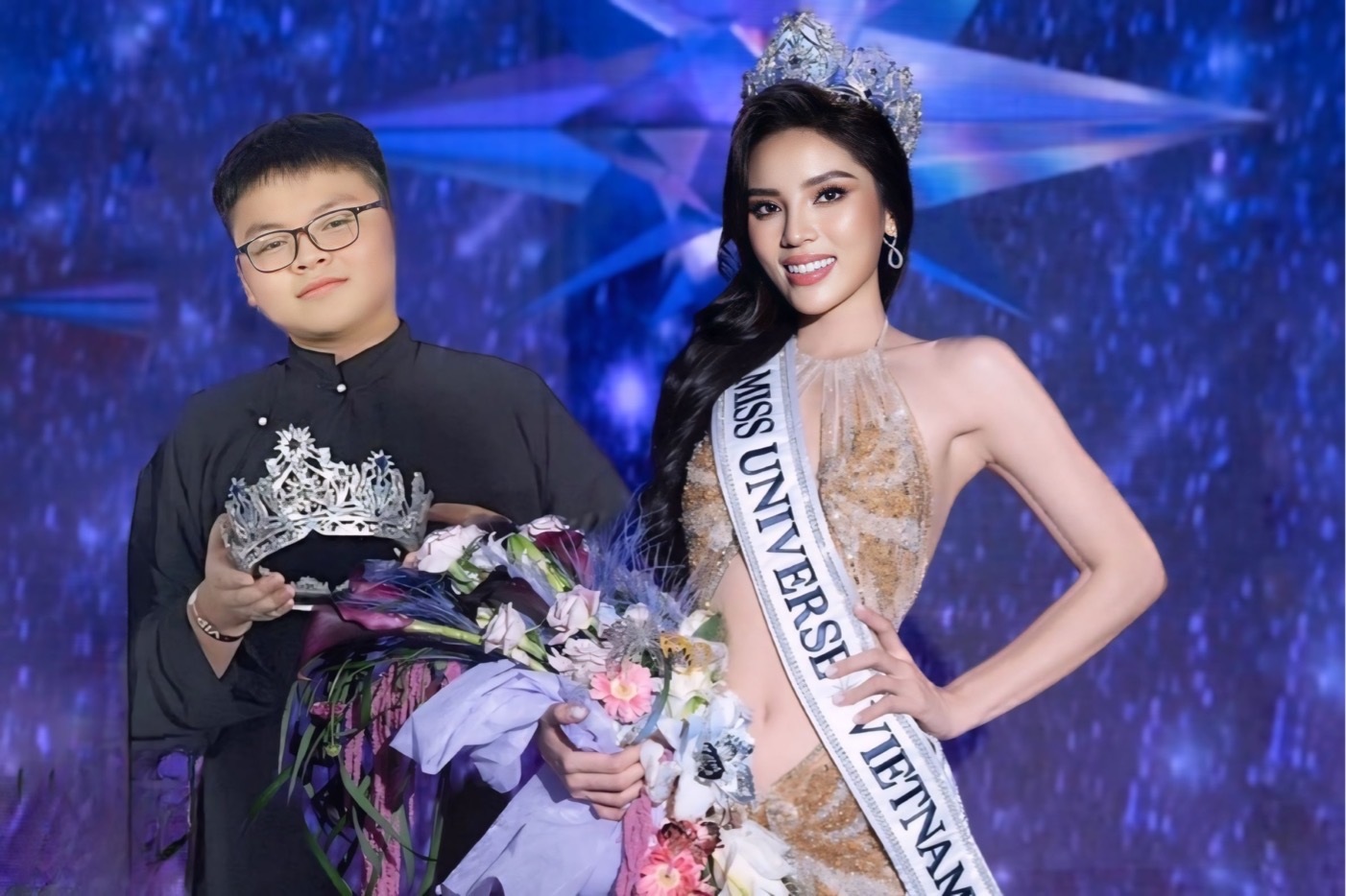 Nam sinh 13 tuổi đứng sau thiết kế vương miện Miss Universe Vietnam 2024