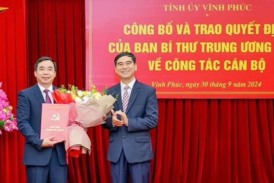 Ban Bí thư chuẩn y ông Bùi Huy Vĩnh làm Phó Bí thư Tỉnh ủy Vĩnh Phúc