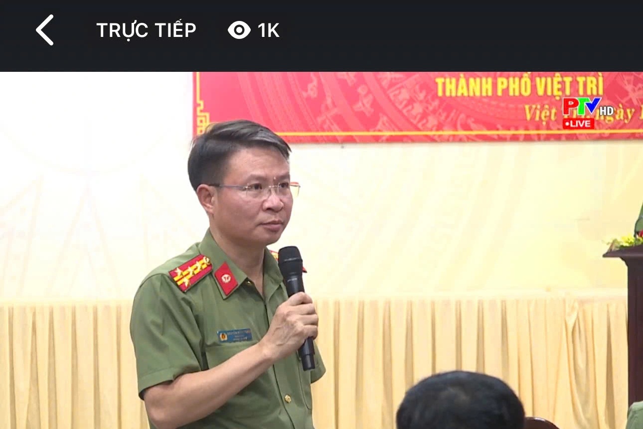 Phiên livestream đặc biệt của Giám đốc Công an Phú Thọ