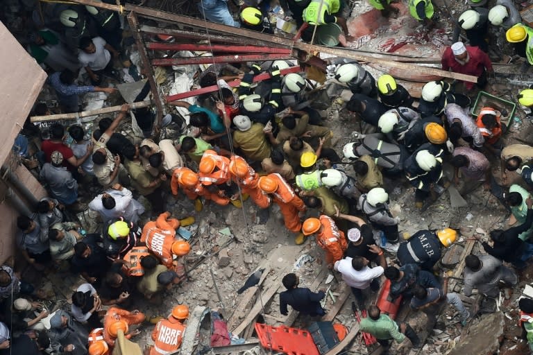 Ten dead, at least 10 feared trapped in Mumbai building collapse