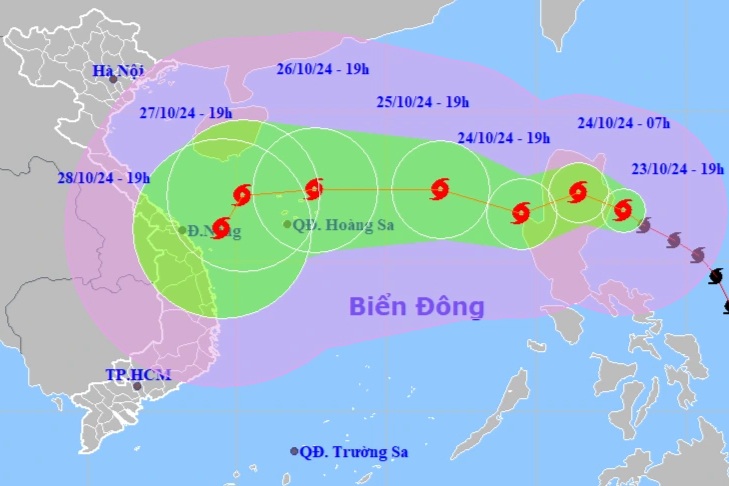 Bão Trà Mi mạnh lên cấp 10 giật cấp 12, nhiều nơi mưa lớn diện rộng