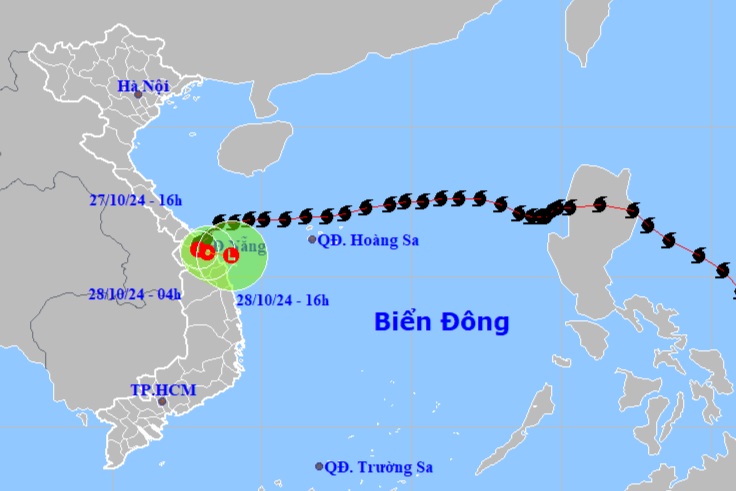 Bão Trà Mi suy yếu, Hà Tĩnh đến Thừa Thiên Huế có mưa rất to