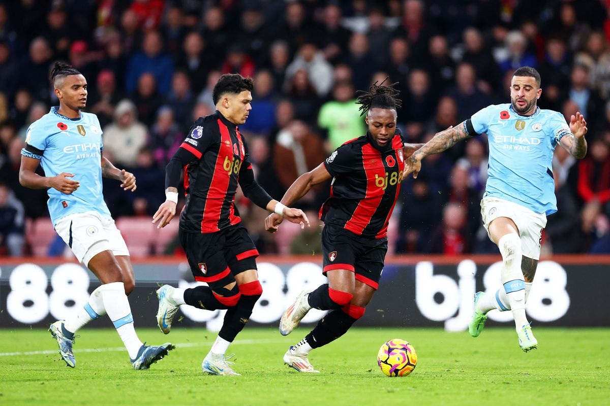 Haaland vô duyên, Man City bại trận trên sân Bournemouth