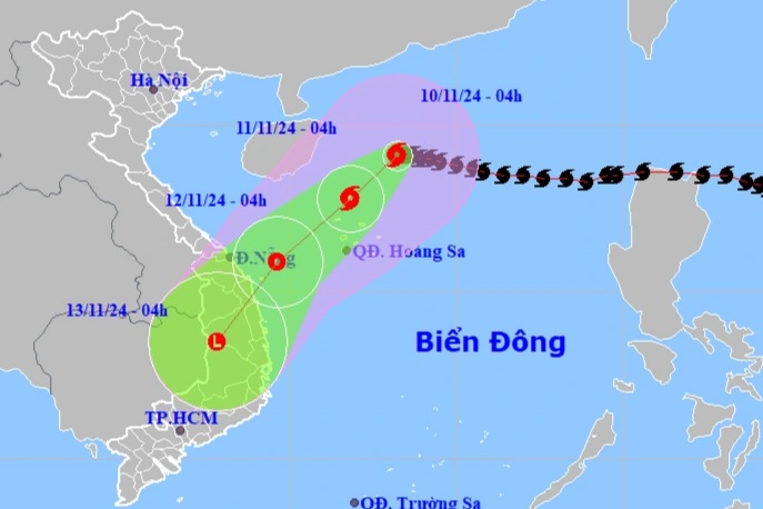 Vì sao bão Yinxing bị "bẻ gập" hướng đi, tiến vào vùng biển miền Trung?