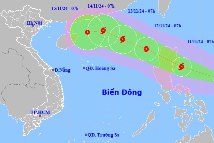 Cơn bão Toraji xuất hiện và sắp đi vào Biển Đông