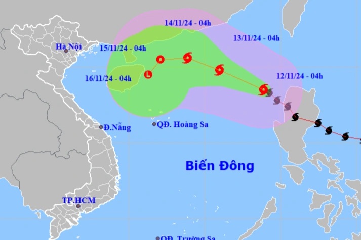 Bão Toraji giật cấp 12 đi vào Biển Đông, trở thành cơn bão số 8